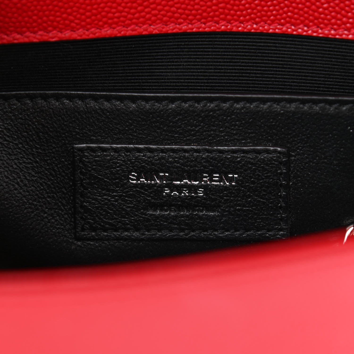 Saint Laurent Grain De Poudre Small Monogram Kate Satchel Red 6 of 7