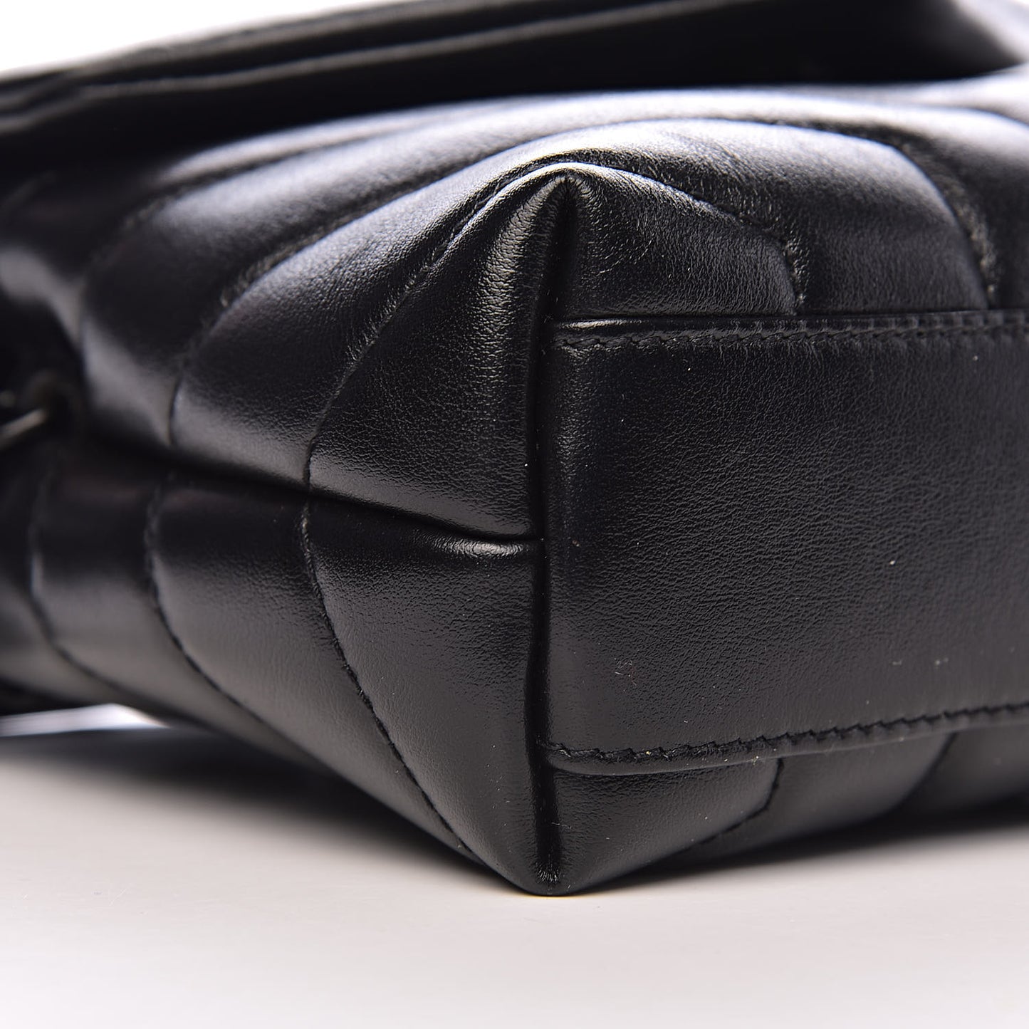 Calfskin Y Quilted Monogram Toy Loulou Crossbody Bag Black