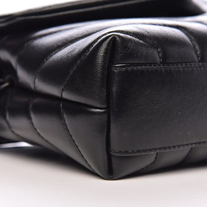 Saint Laurent Calfskin Y Quilted Monogram Toy Loulou Crossbody Bag Black 9 of 11