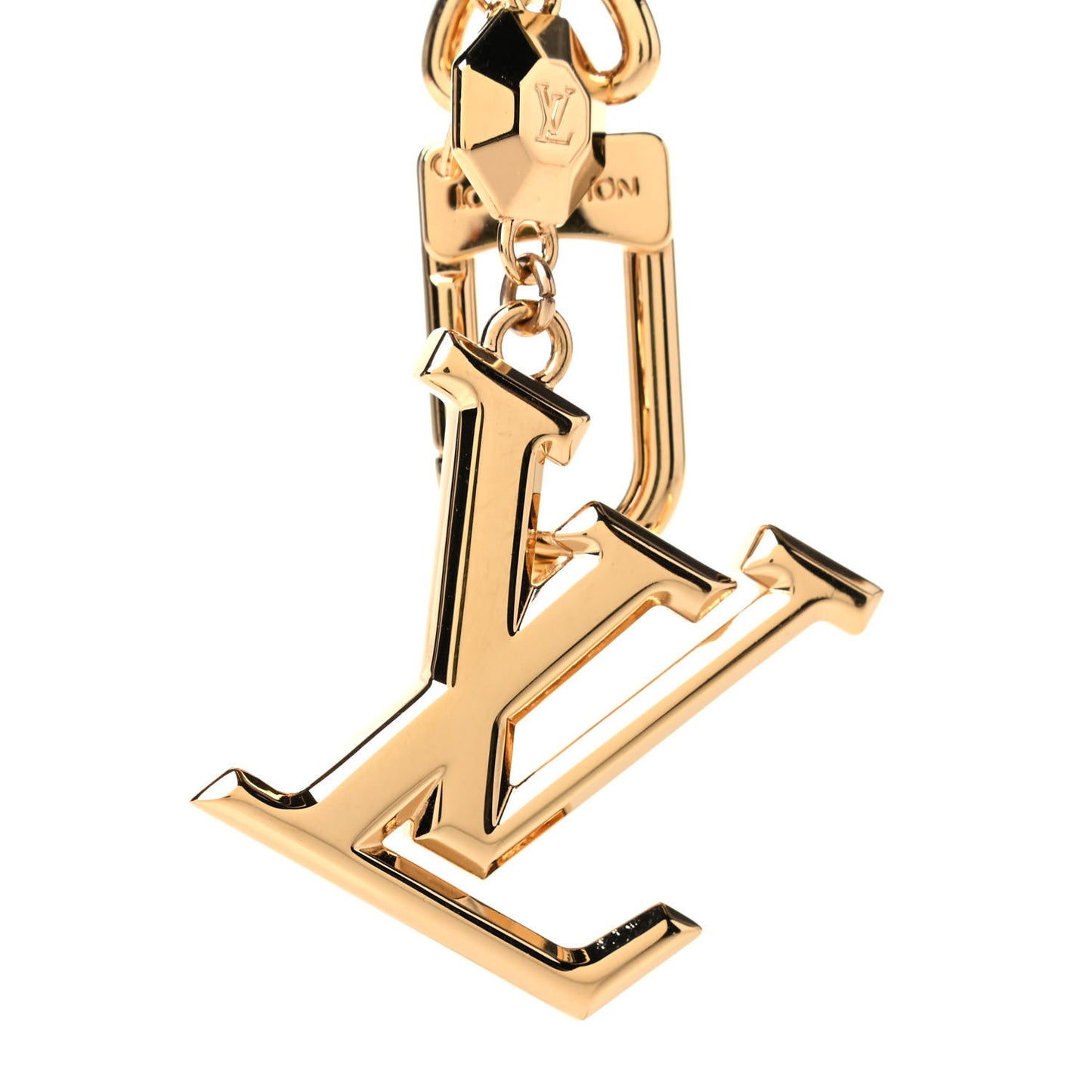 LV Facettes Bag Charm Key Holder Gold