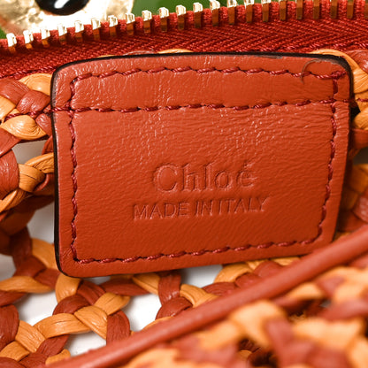 Chloe Lambskin Braided Toucan Small Bracelet Hobo Bag Crimson Orange 7 of 11