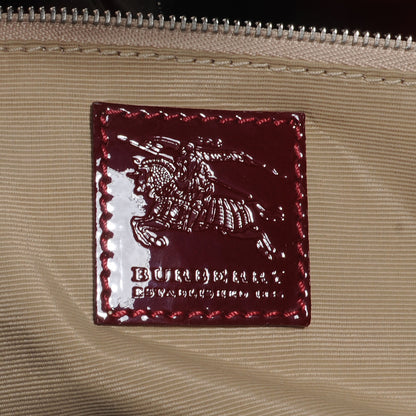 Burberry Patent Leather Supernova Check Armored Baby Beaton Red 7 of 10