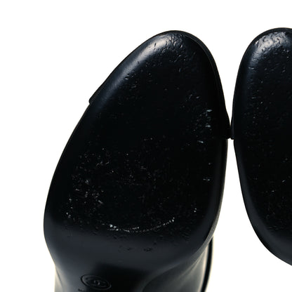 Chanel Lambskin Grosgrain Triangle & Collar 90 Ankle Boots 40 Black 7 of 10
