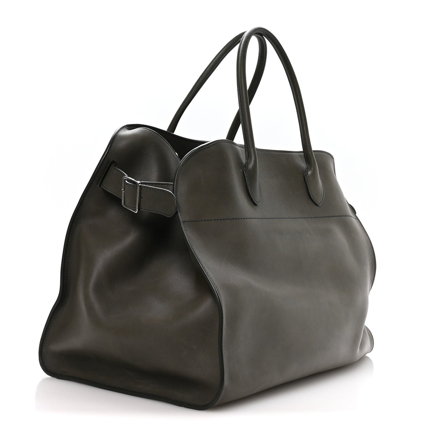 Polished Saddle Calfskin Soft Margaux 17 Koala Grey