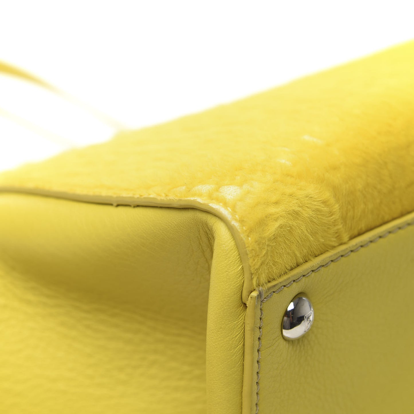Vitello Calf Hair Crocodile Embossed Large 3Jours Tote Sunflower Cedro