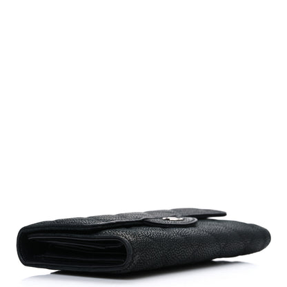 Chanel Iridescent Caviar Quilted Large Flap Wallet  Black 4 of 10