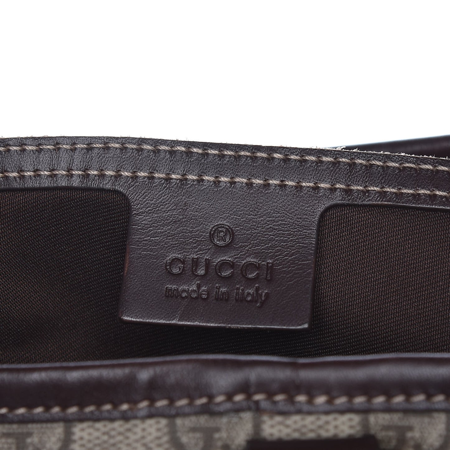 GG Plus Monogram Joy Vertical Tote Dark Brown