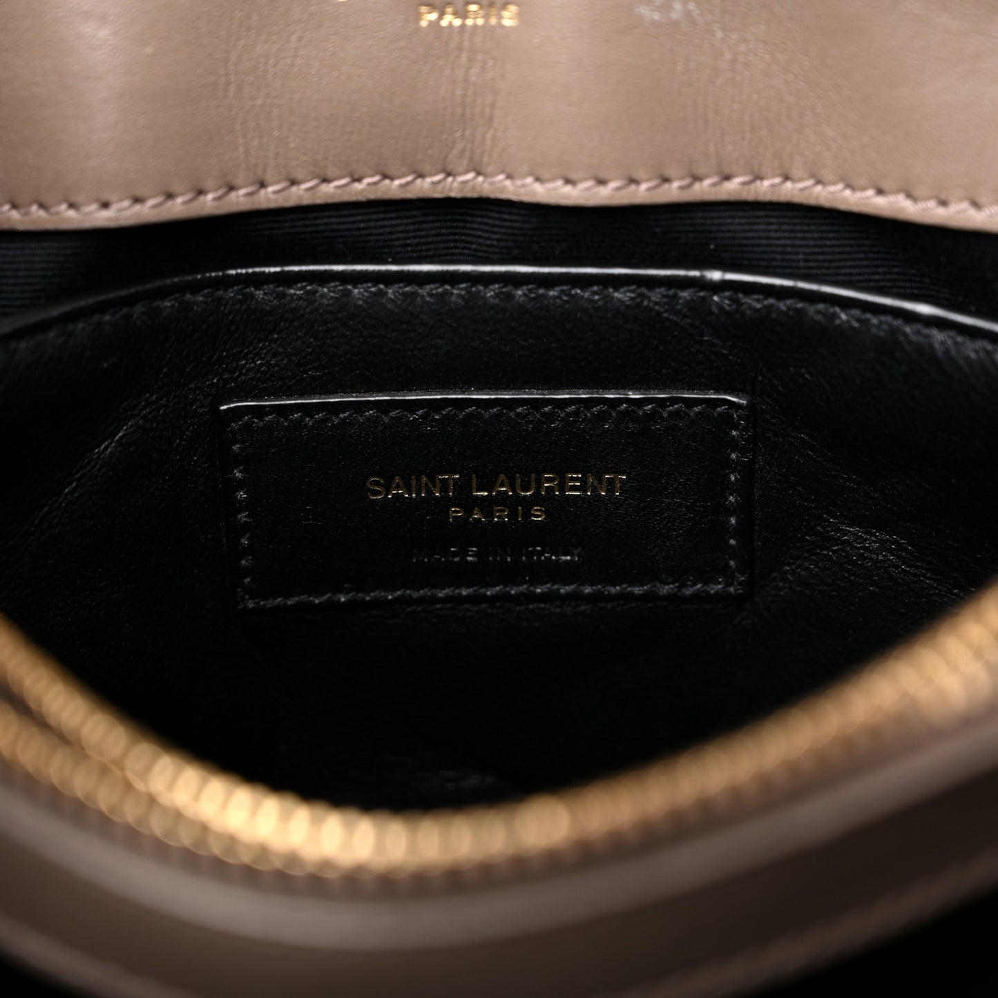 Linen Y Quilted Monogram Small Loulou Chain Satchel Natural Taupe