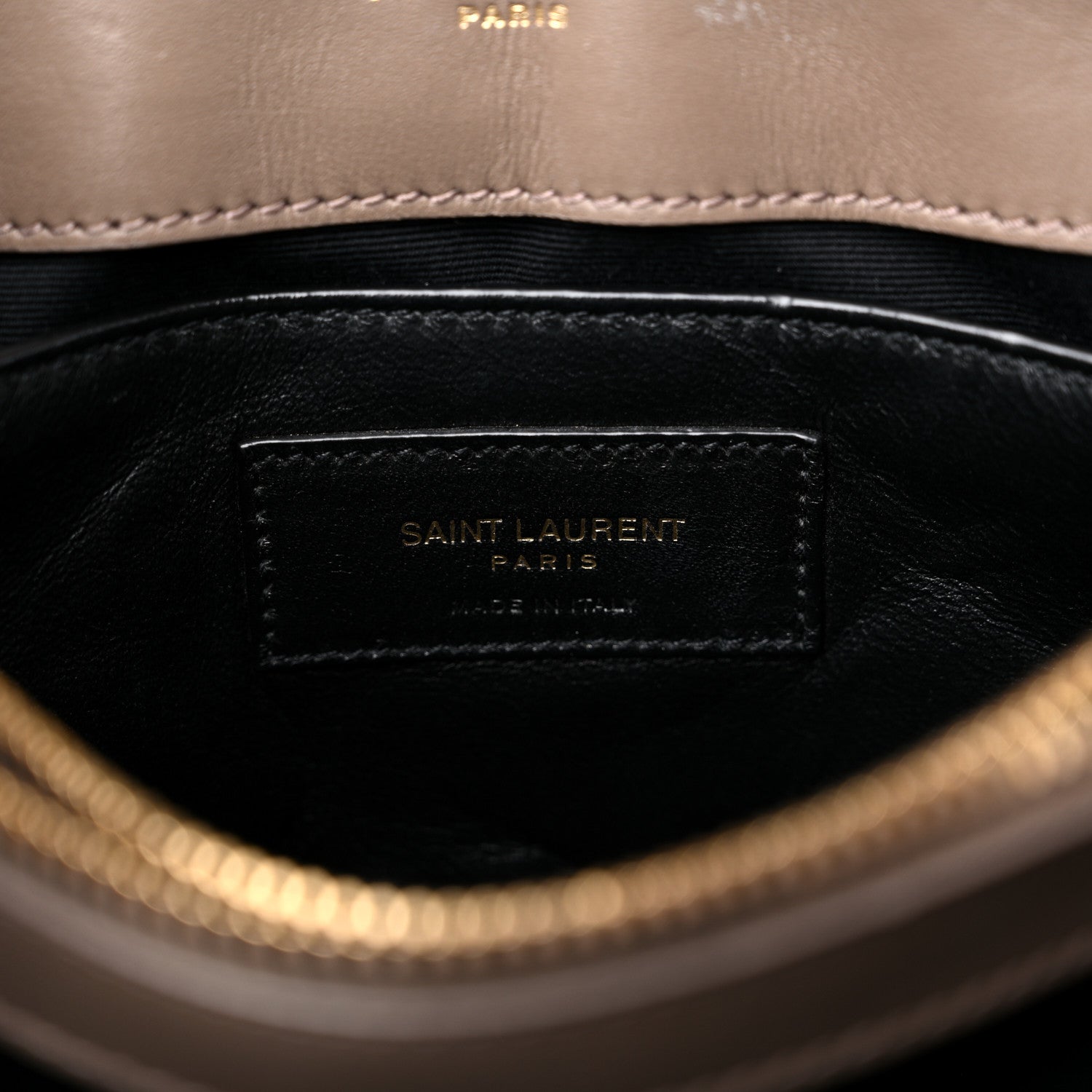 Saint Laurent Linen Y Quilted Monogram Small Loulou Chain Satchel Natural Taupe 7 of 11