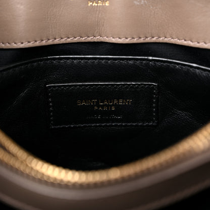Saint Laurent Linen Y Quilted Monogram Small Loulou Chain Satchel Natural Taupe 7 of 11