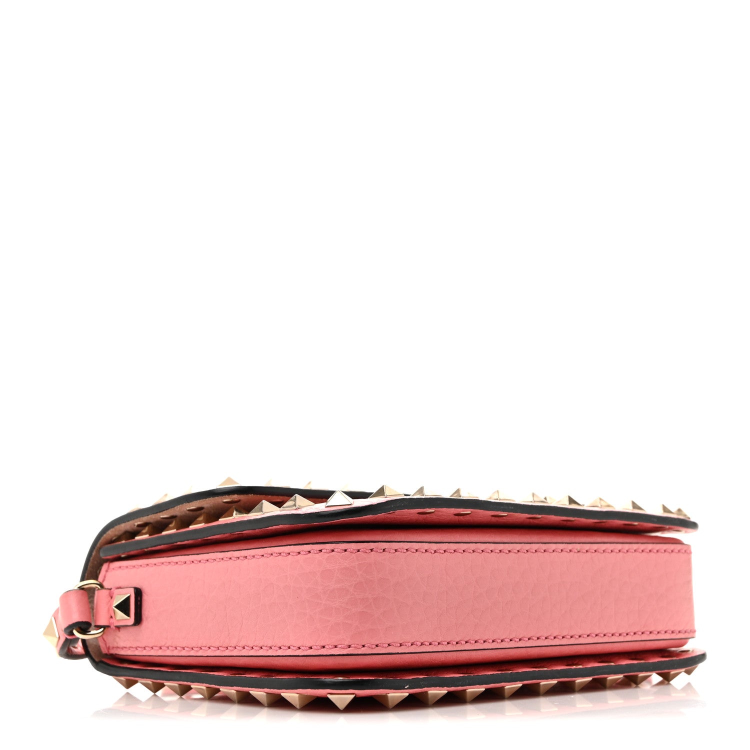 Valentino Garavani Pebbled Calfskin Rockstud Flap Crossbody Bag Paradise Rose 4 of 11