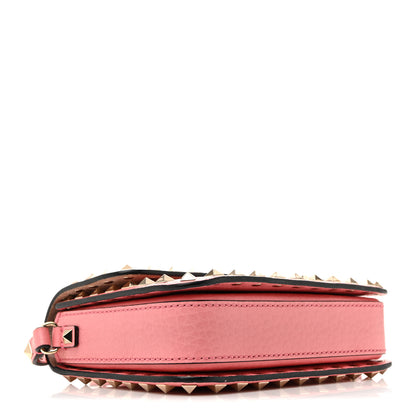Valentino Garavani Pebbled Calfskin Rockstud Flap Crossbody Bag Paradise Rose 4 of 11