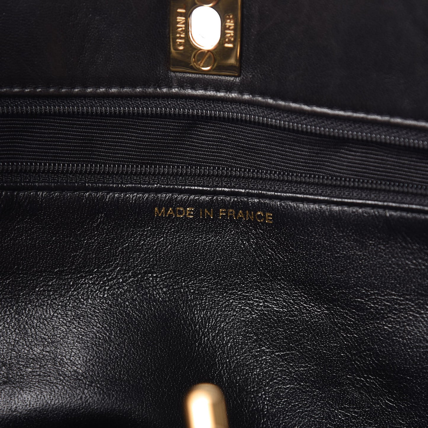 Lambskin Quilted Shopping Tote Black