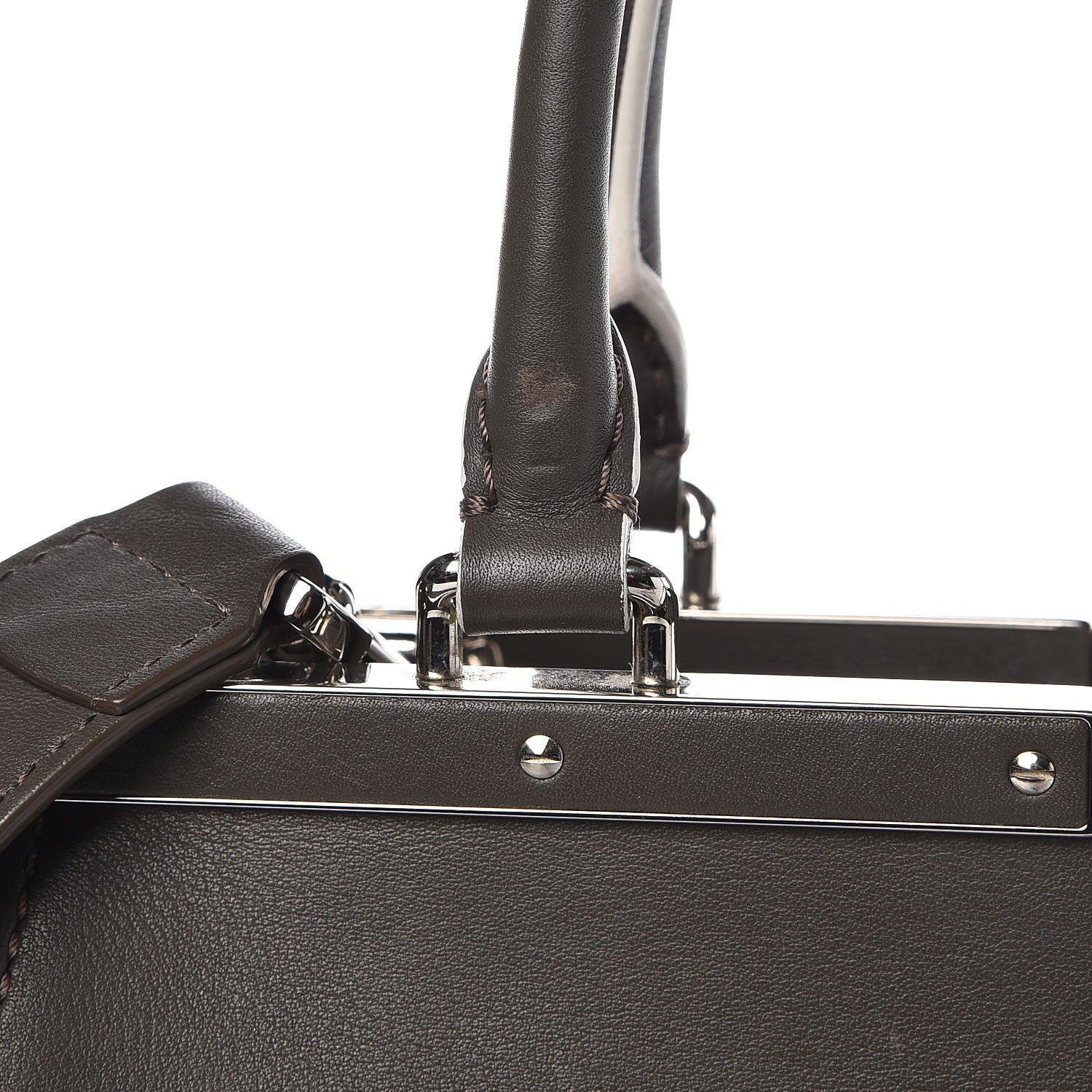 Fendi Vitello Dolce Century Petite 3Jours Tote Carbone 12 of 16
