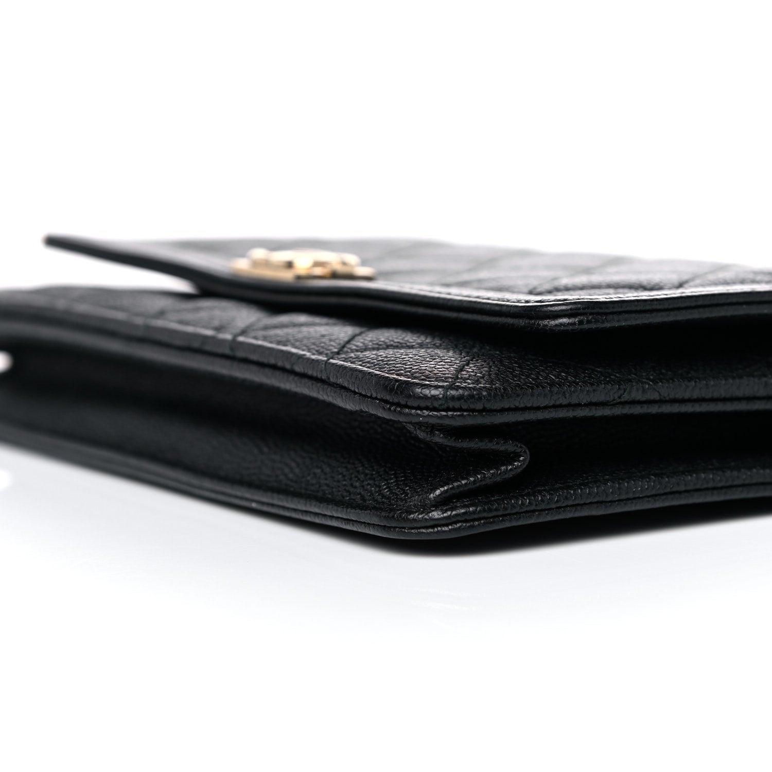 Chanel Caviar Quilted Boy Wallet On Chain WOC Black 11 of 14
