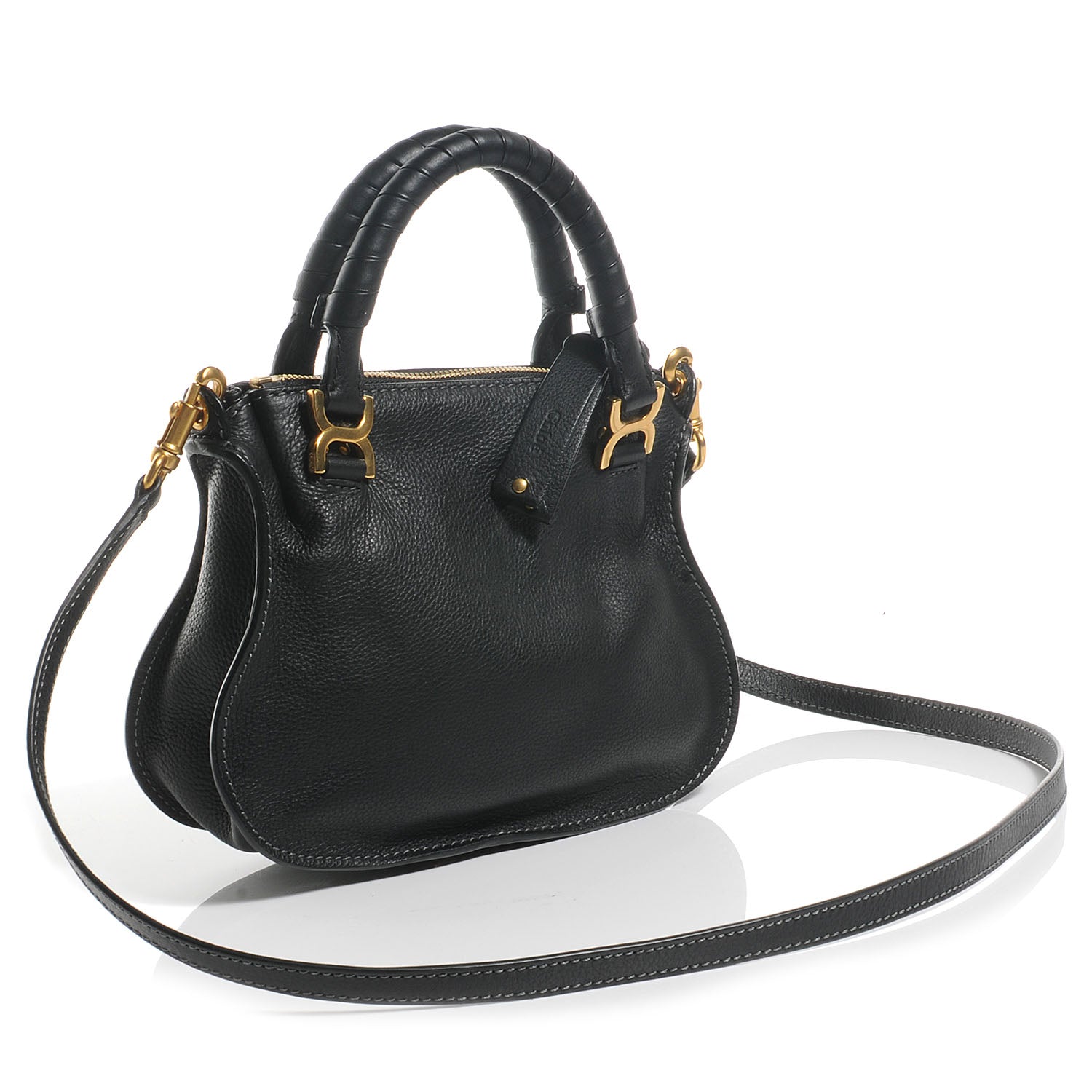 Chloe Calfskin Mini Marcie Satchel Black 3 of 9