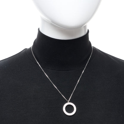 Cartier 18K White Gold Diamond Interlocking LOVE Paved Necklace 2 of 6