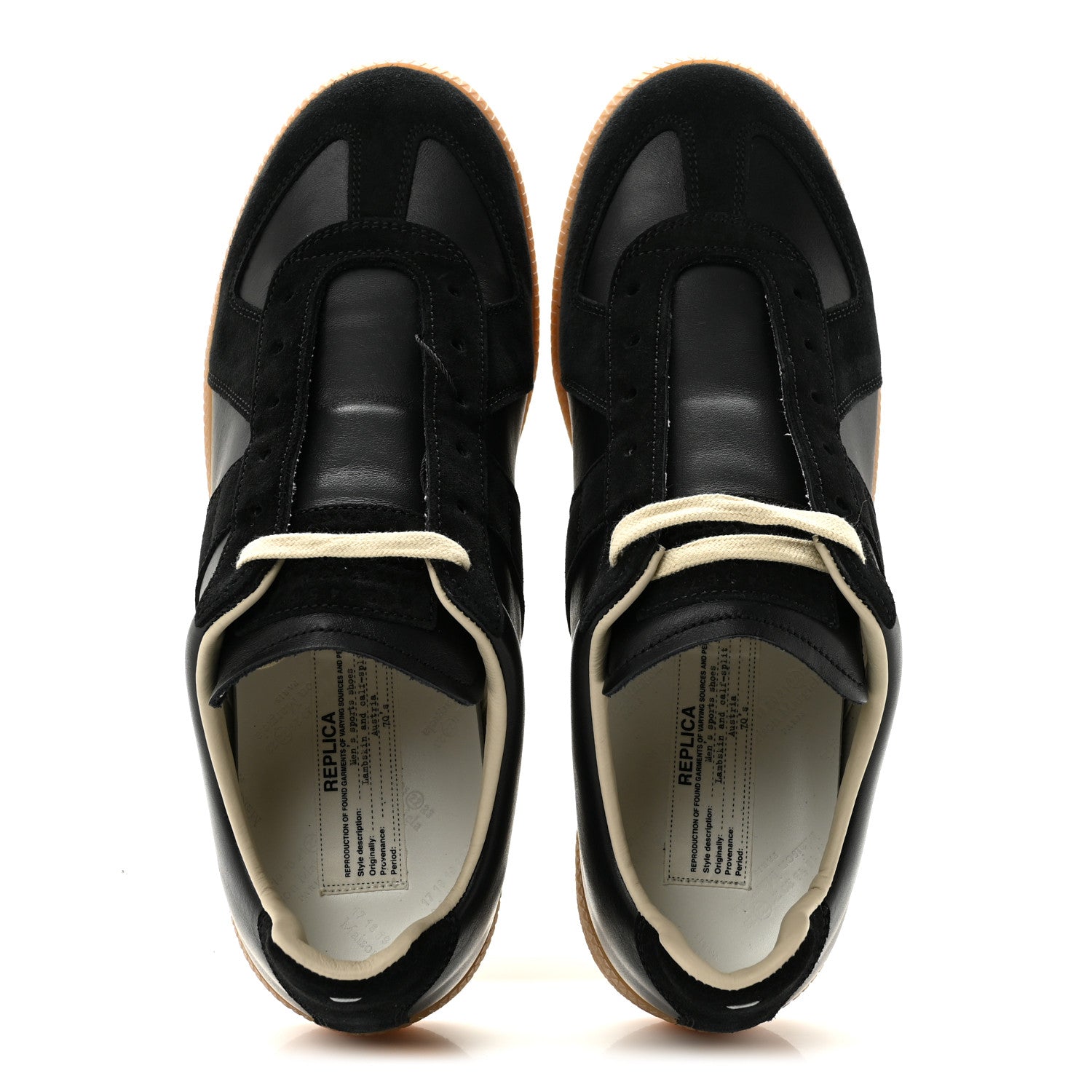 Maison Margiela Nappa Suede Mens Replica Sneakers 41.5 Black 2 of 10
