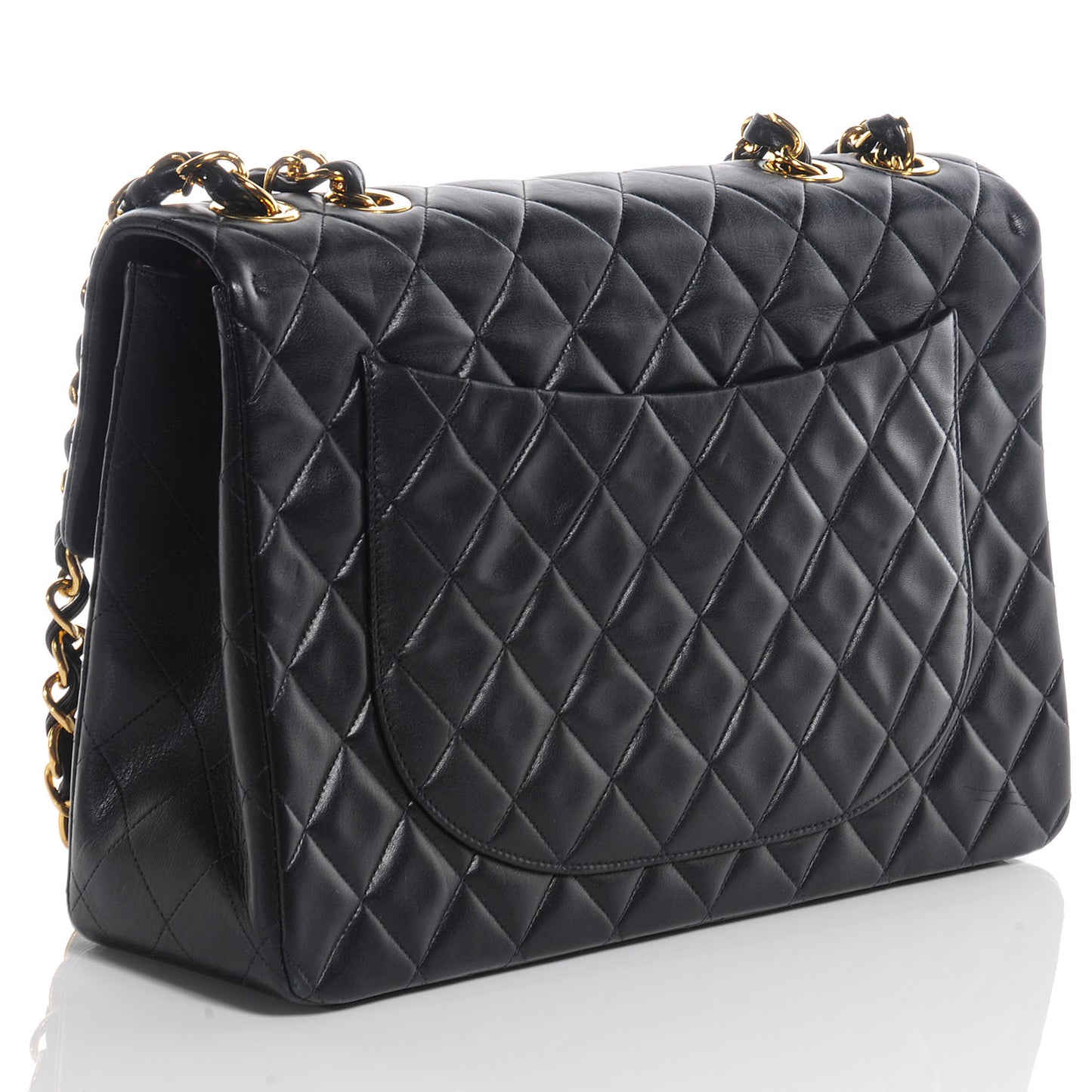 Lambskin XL Jumbo Flap Black