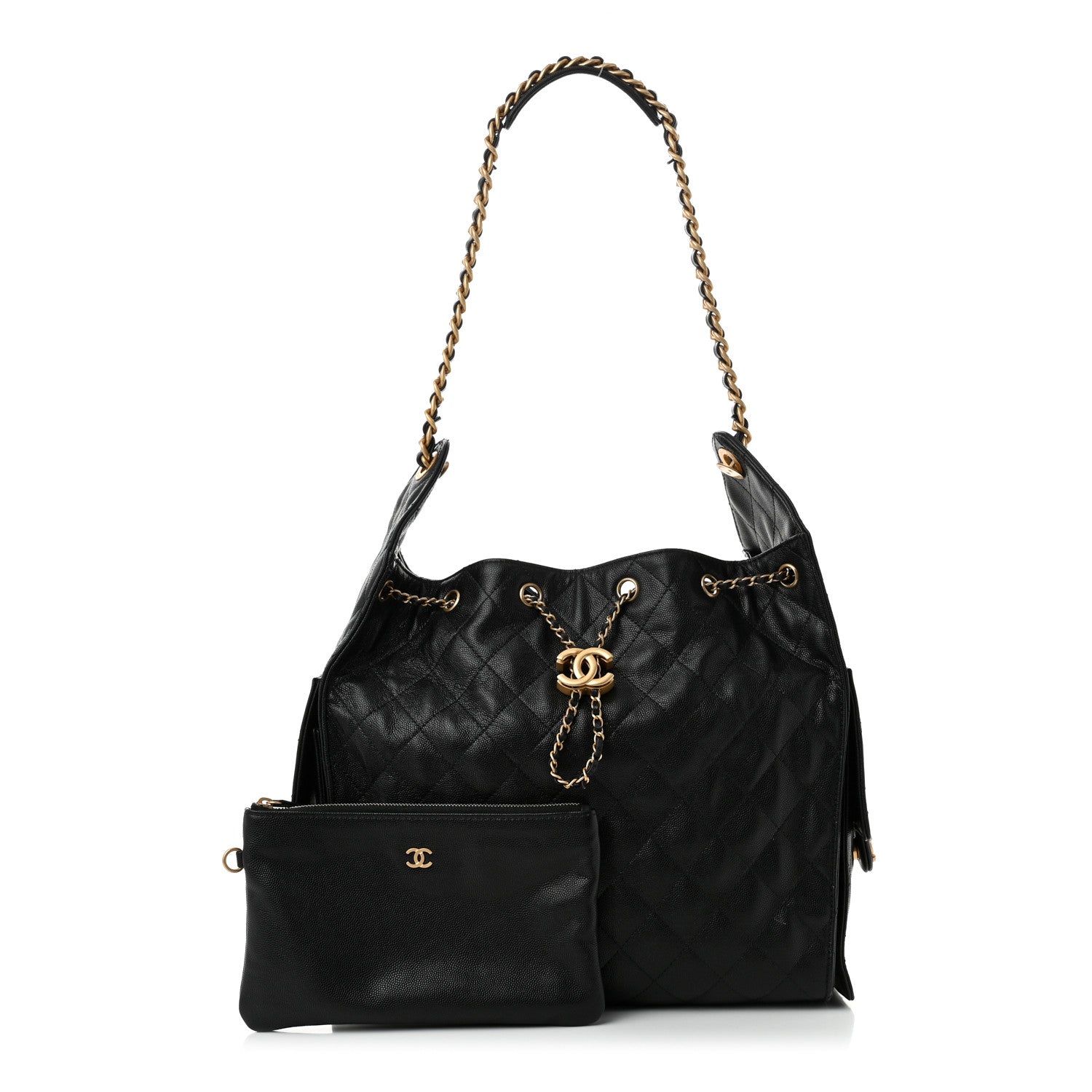 Chanel Caviar Quilted Medium Chanel 25 Handbag Black 2 of 12