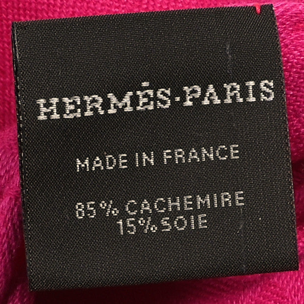 Hermes Cashmere Silk New Libris Stole Rose Indien 3 of 3