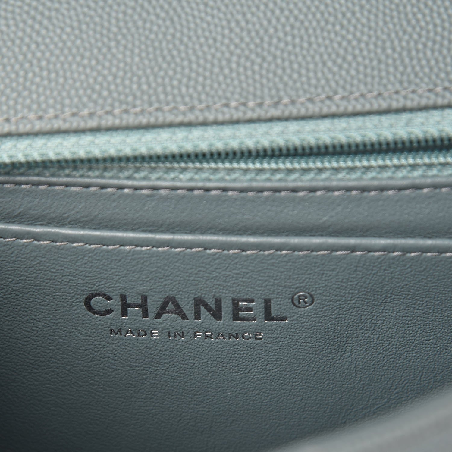 Chanel Caviar Quilted Mini Rectangular Flap Green 6 of 9