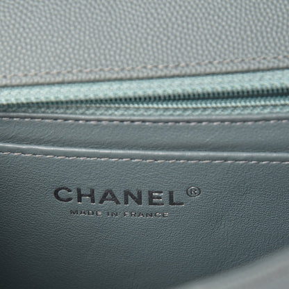 Chanel Caviar Quilted Mini Rectangular Flap Green 6 of 9