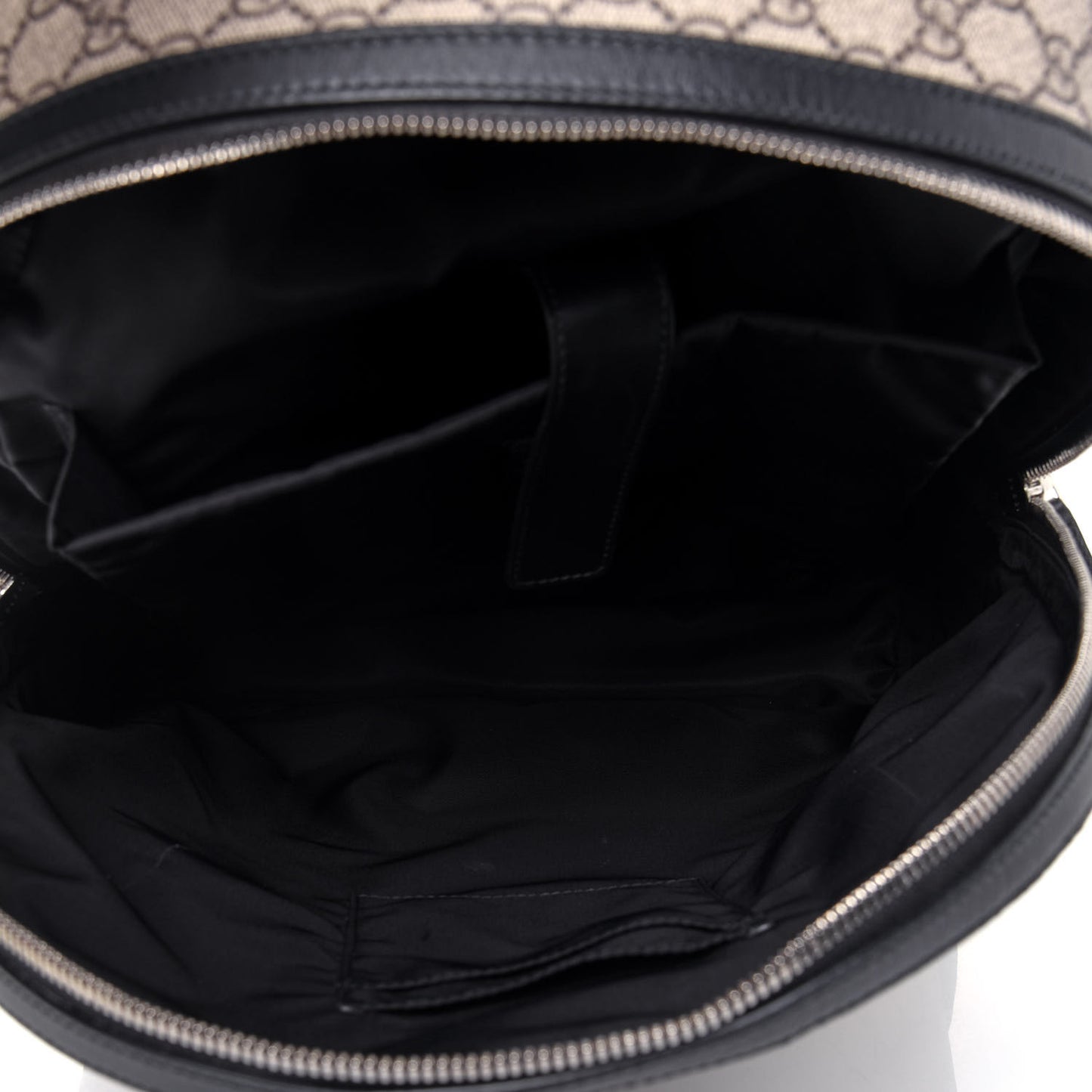 GG Supreme Monogram Web Dome Backpack Black