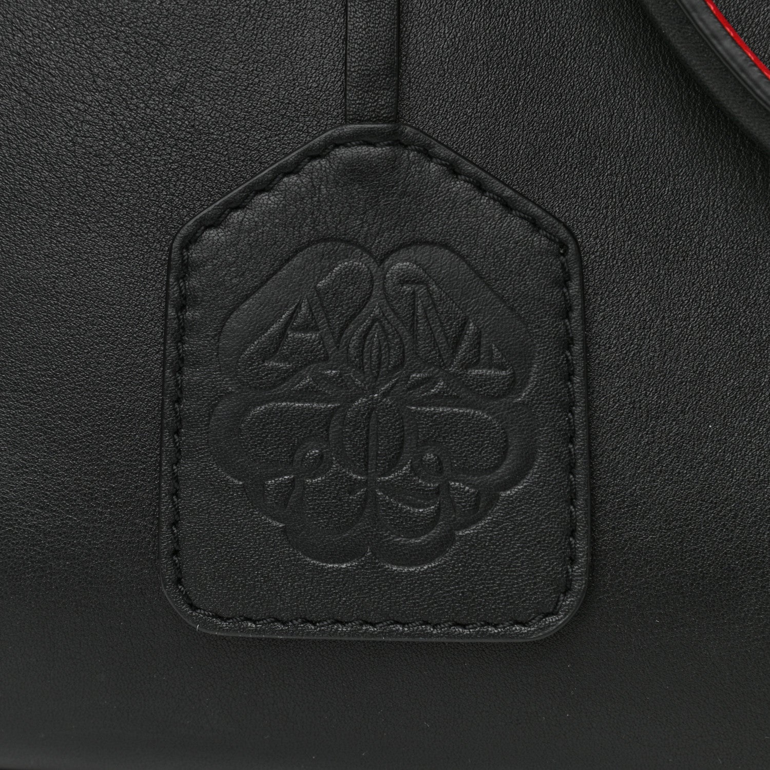 Alexander McQueen Calfskin The Tall Story Shoulder Bag Black Red 9 of 9