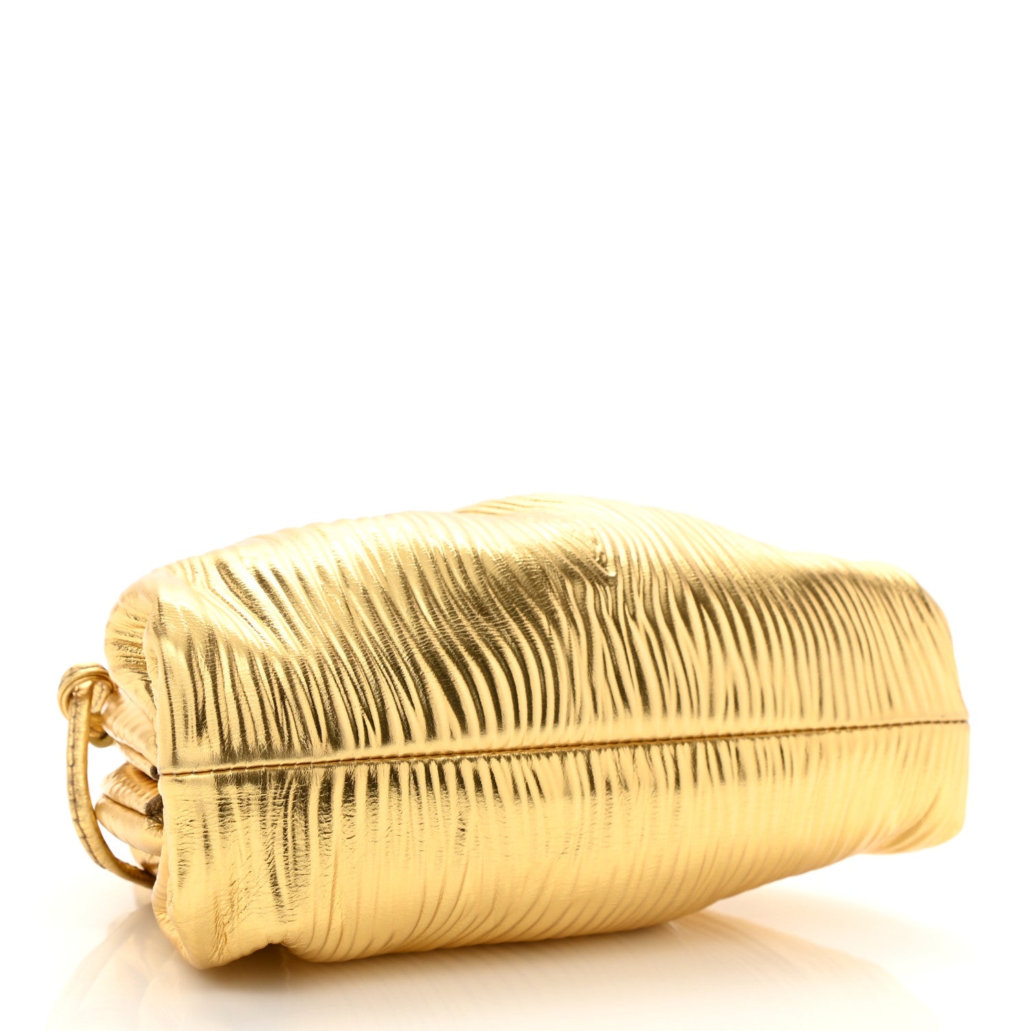 Bottega Veneta Metallic Bark Calfskin The Mini Pouch Gold 4 of 10