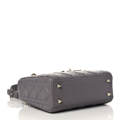 Christian Dior Lambskin Cannage Small My ABCDior Lady Dior Grey 4 of 9