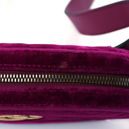 Gucci Velvet Matelasse GG Marmont Belt Bag 95 38 Fuchsia Violet Cyclamen 11 of 12
