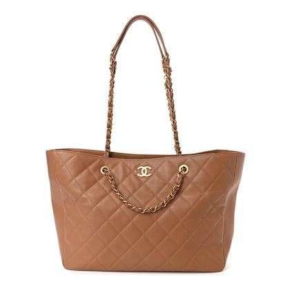 Chanel Lambskin Shopping Tote Camel 1 of 10