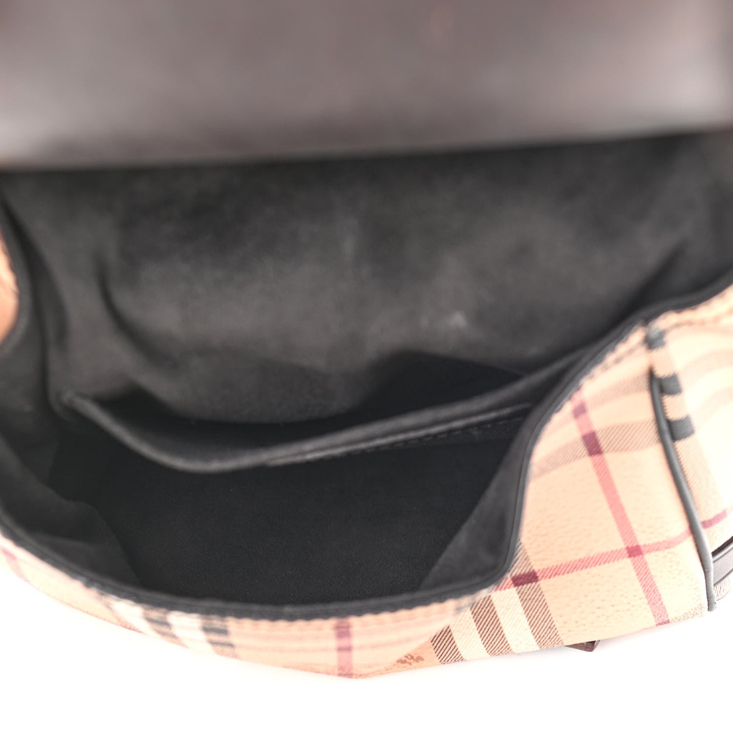 Burberry Haymarket Check Large Bridle Saddle Bag Dark Clove Brown 5 of 13