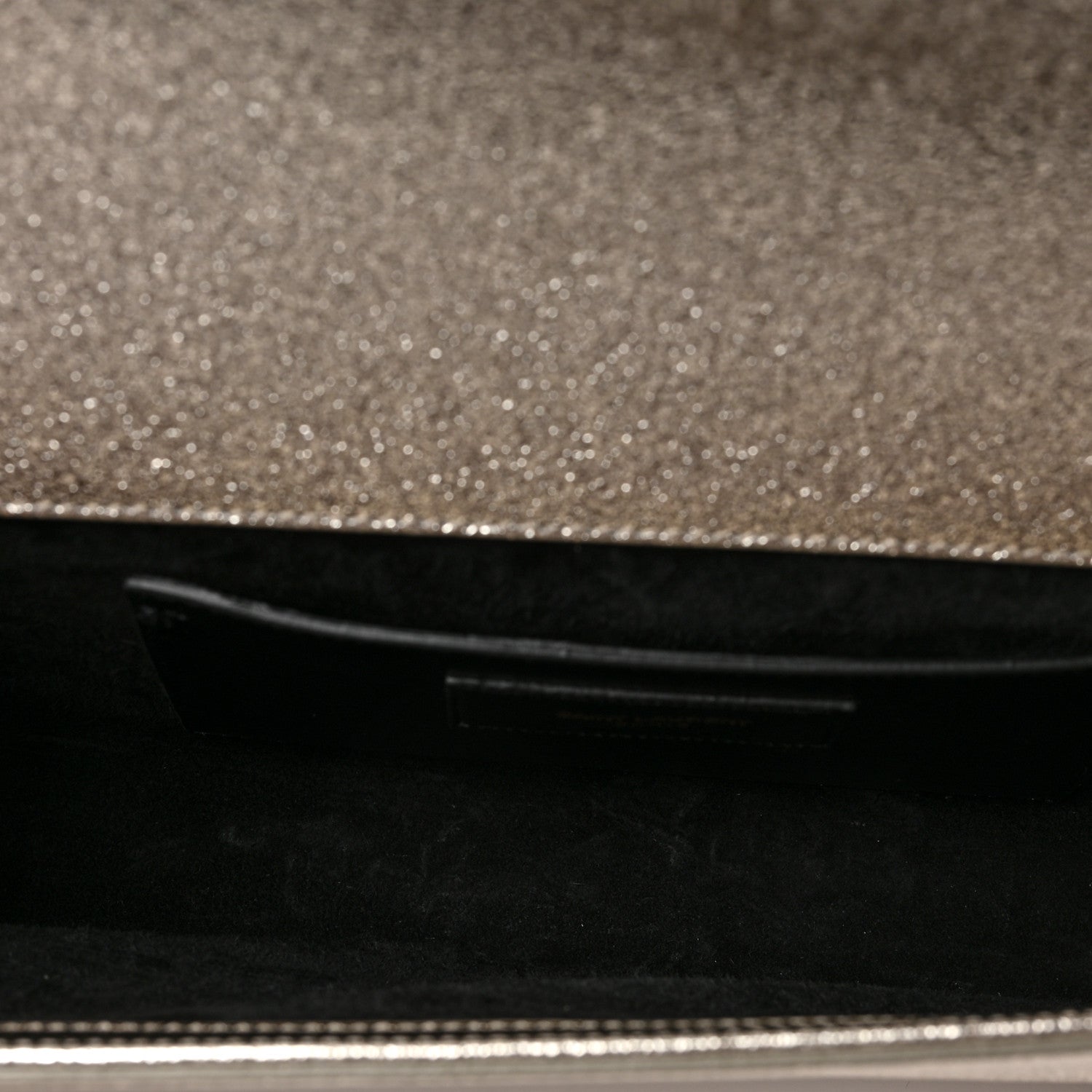 Saint Laurent Metallic Textured Calfskin Classic Monogram Cassandre Clutch Pale Gold 5 of 6