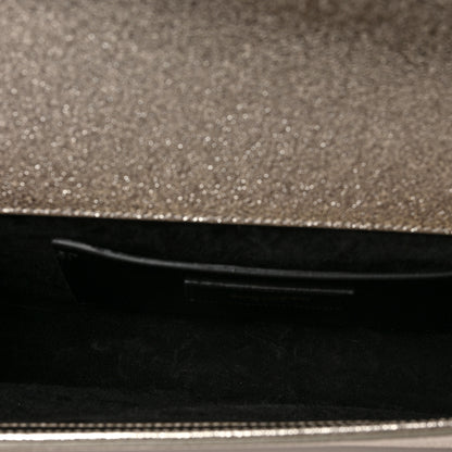 Saint Laurent Metallic Textured Calfskin Classic Monogram Cassandre Clutch Pale Gold 5 of 6