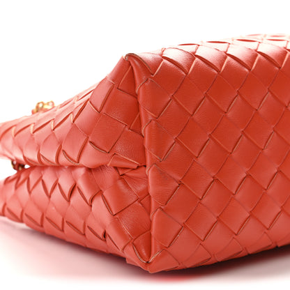 Bottega Veneta Nappa Intrecciato Small Andiamo With Chain Shoulder Bag Orange 8 of 9