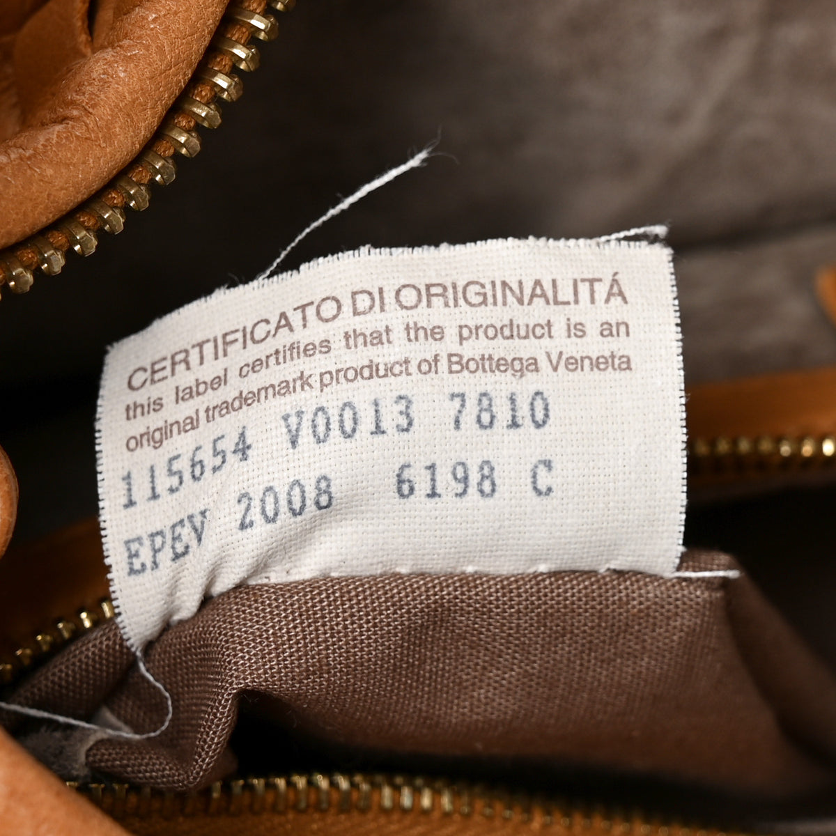 Nappa Intrecciato Large Veneta Hobo Caramel