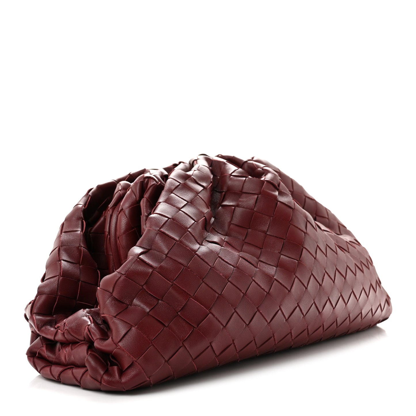 Nappa Maxi Intrecciato The Pouch Oversized Clutch Bordeaux