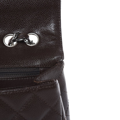 Chanel Caviar Quilted Jumbo Single Flap Dark Brown 11 of 16