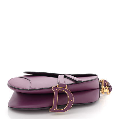 Christian Dior Calfskin Saddle Bag Purple 4 of 12