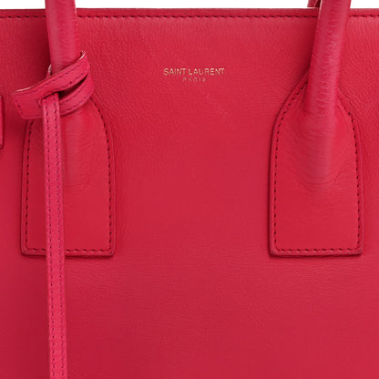 Saint Laurent Calfskin Small Sac De Jour Lipstick Fuchsia 13 of 13