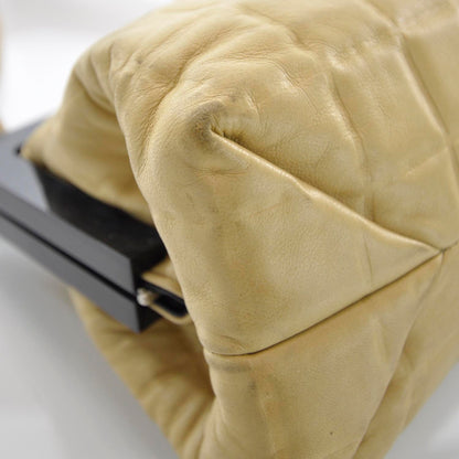 Chanel Lambskin Chocolate Bar Quilted Frame Bag Beige 5 of 12