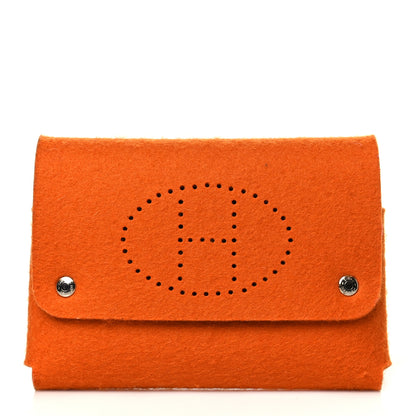 Hermes Felt Mises et Relances Playing Cards Holder Orange 1 of 7