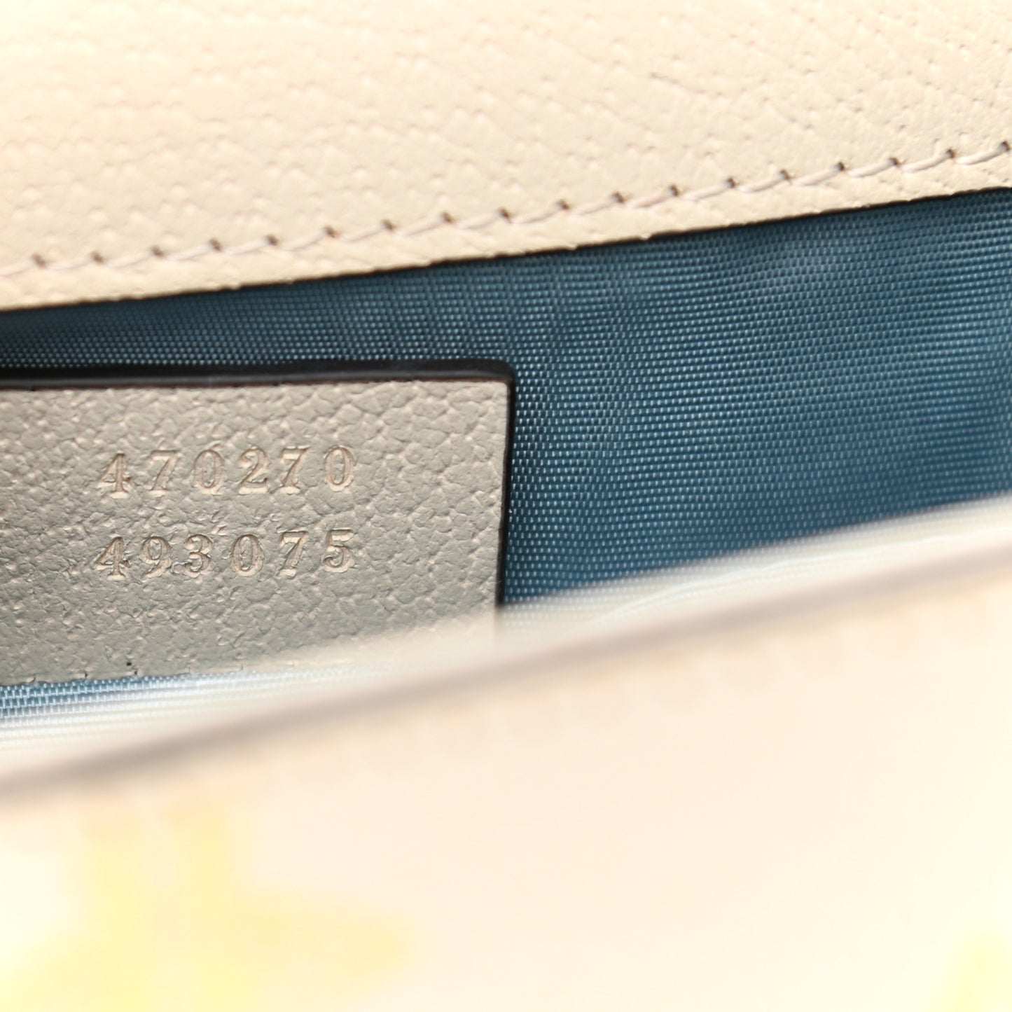 Textured Calfskin Bee Star Print Mini Sylvie Top Handle Bag Mystic White