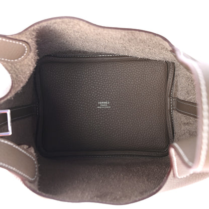 Hermes Taurillon Clemence Picotin Lock 18 PM Etoupe 5 of 9