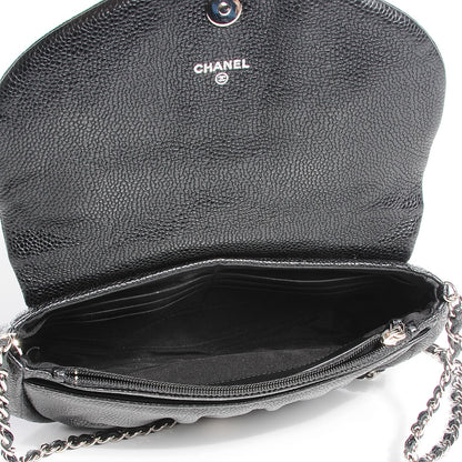 Chanel Caviar Half Moon Wallet On Chain WOC Black 5 of 8