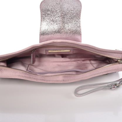 Jimmy Choo Satin Metallic Calfskin Tulita Clutch Pink 5 of 9