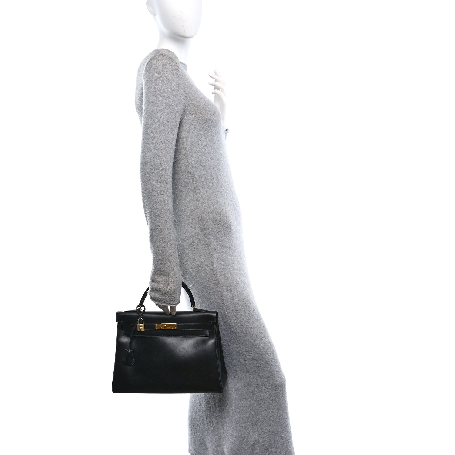 Hermes Box Kelly Retourne 32 Black Black 2 of 12