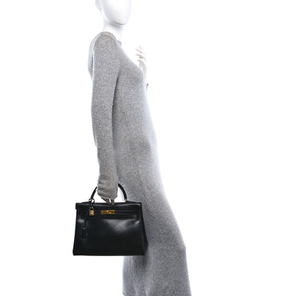 Hermes Box Kelly Retourne 32 Black Black 2 of 12